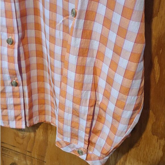 Eddie Bauer Travex Shirt Women Large Plaid Outdoor Nature Gorpcore Vented Hiking - Picture 4 of 9